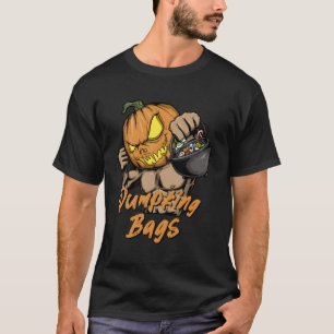Pumg Bags Pumpkin Workout Halloween Gym Bodybuilde T-Shirt