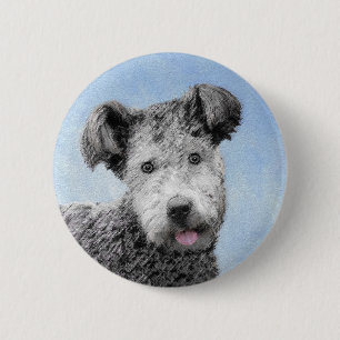 Pumi Painting - Cute Original Dog Art 6 Cm Round Badge
