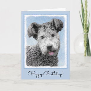 Pumi Painting - Cute Original Dog Art Card