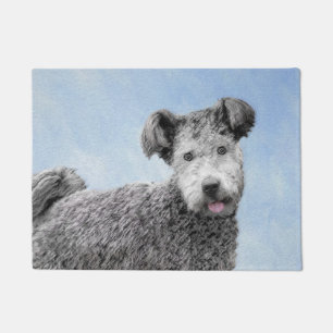 Pumi Painting - Cute Original Dog Art Doormat