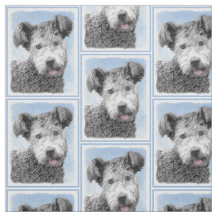 Pumi Painting - Cute Original Dog Art Fabric