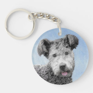 Pumi Painting - Cute Original Dog Art Key Ring
