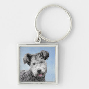 Pumi Painting - Cute Original Dog Art Key Ring
