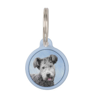Pumi Painting - Cute Original Dog Art Pet Tag