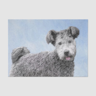 Pumi Painting - Cute Original Dog Art Tissue Paper