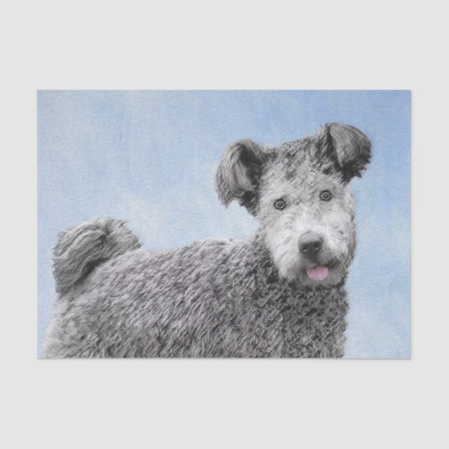 Pumi Painting - Cute Original Dog Art Tissue Paper (Front)