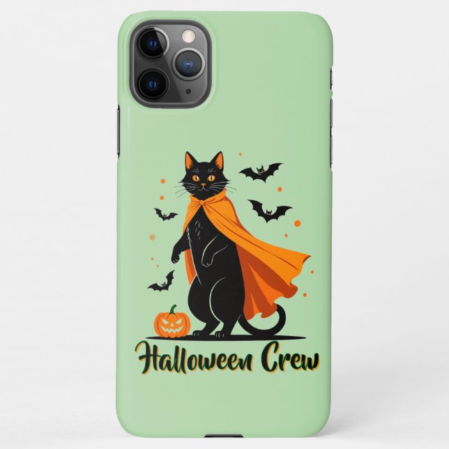 Pumkin Black Cat Halloween  iPhone Case (Back)