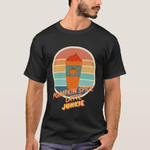 pumkin spice latte junkie retro halloween T-Shirt