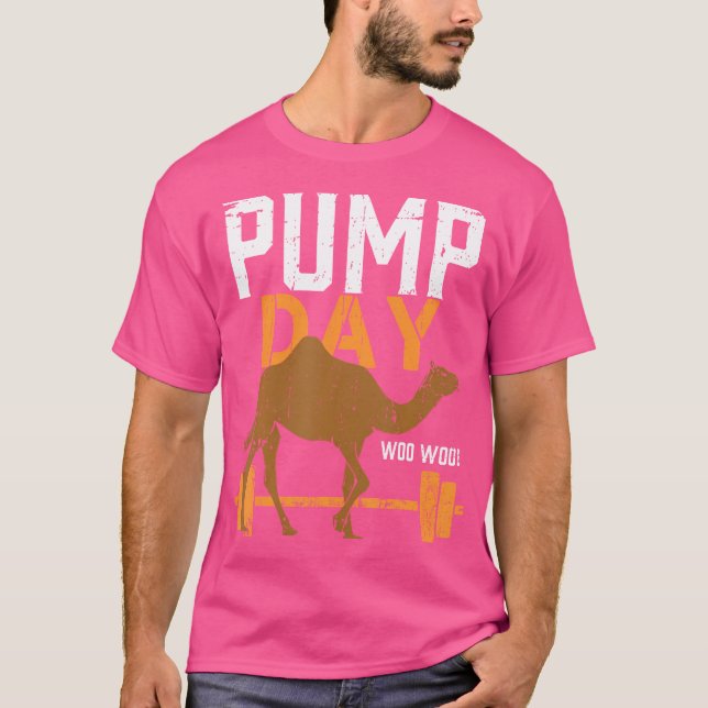Pump Day Weightlifting Lifter T-Shirt (Front)