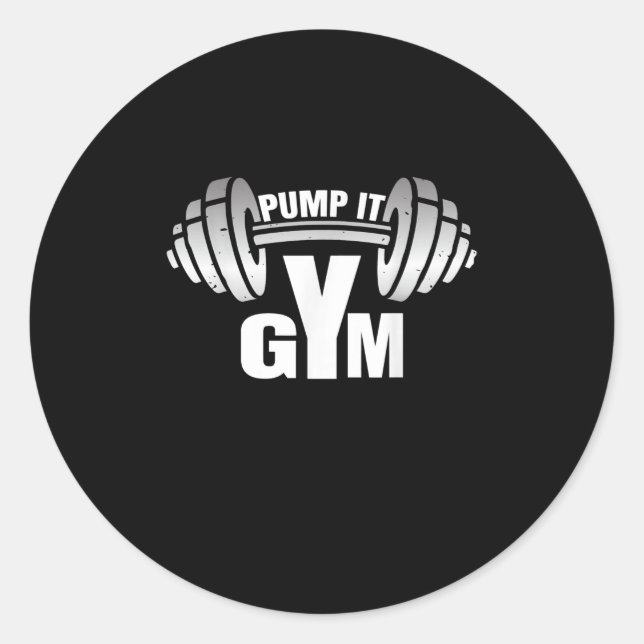 Pump It Ness Gym Sport Motivation Men Women Kid Classic Round Sticker (Front)