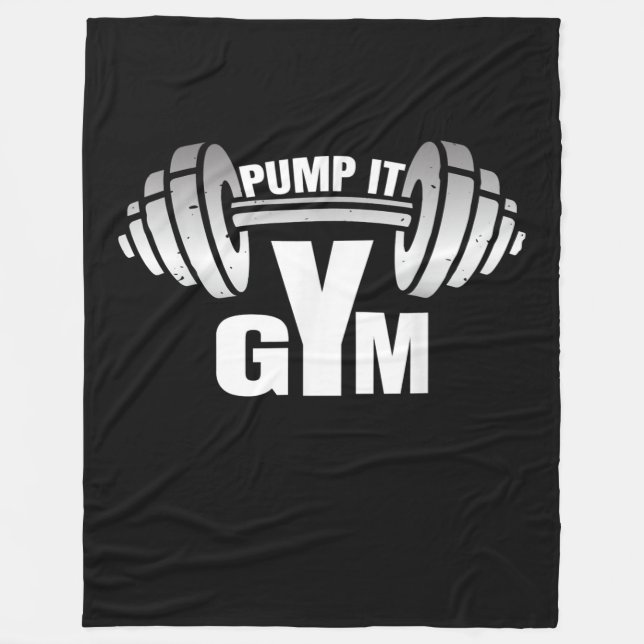 Pump It Ness Gym Sport Motivation Men Women Kid Fleece Blanket (Front)
