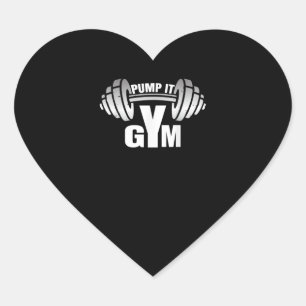 Pump It Ness Gym Sport Motivation Men Women Kid Heart Sticker