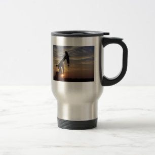 Pump Jack at Sunset Travel Mug. Mug
