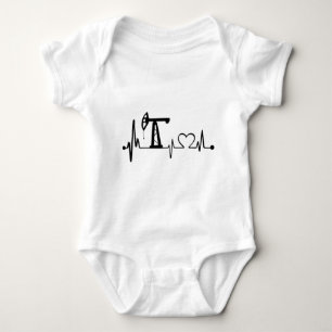 Pump Jack Heartbeat Baby Bodysuit