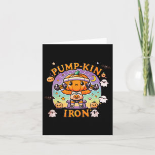 Pump-kin Iron - Funny Bodybuilding Workout Hallowe Card