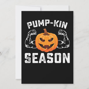 Pump Kin Season Pumpkin Gym Workout Fitness Invitation