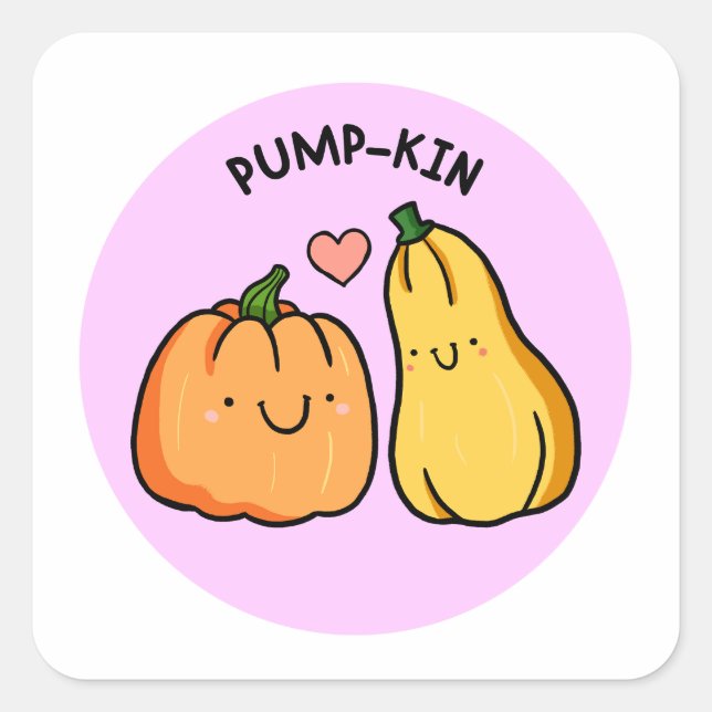 Pump-kin Squash Friendship Pun Sticker (Front)