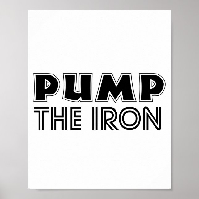 Pump The Iron Pump Cover Gym Workout Poster (Front)