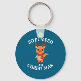 Pumped T1D Diabetes So Reindeer 1 Type Humor Key Ring