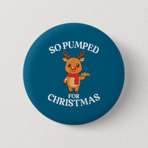 Pumped T1D Diabetes So Reindeer 1 Type Joke 6 Cm Round Badge