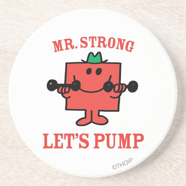 Pumping Iron With Mr. Strong Coaster (Front)