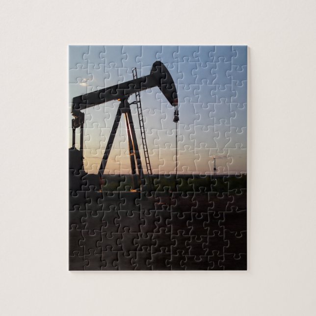 Pumping Unit in West Texas Jigsaw Puzzle (Vertical)