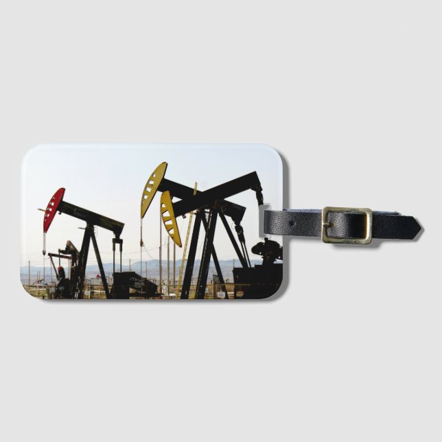 Pumpjacks in Taft California Luggage Tag (Front Horizontal)