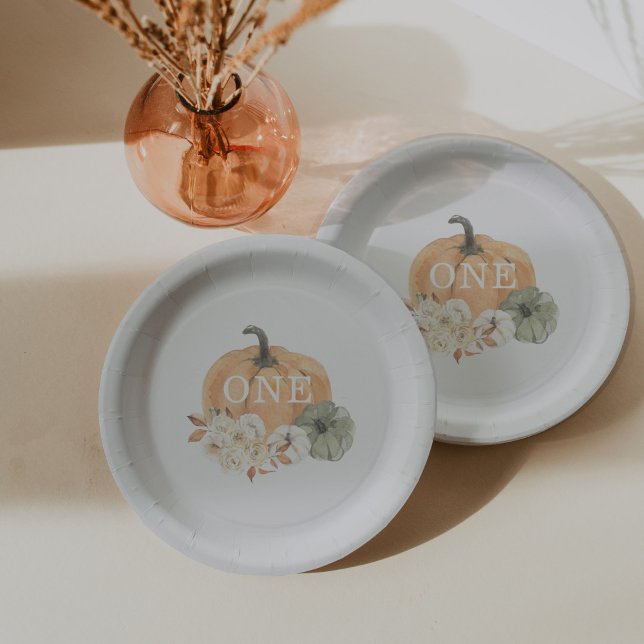 Pumpkin 1st Birthday Paper Plate (Creator Uploaded)