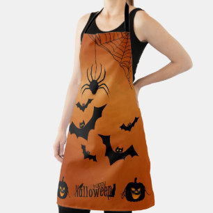 Pumpkin And Bats Apron