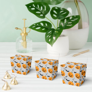Pumpkin and Bats Halloween Favour Box