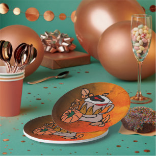 Pumpkin and Brewed-Eye Vibes to Perfection  Paper Plate