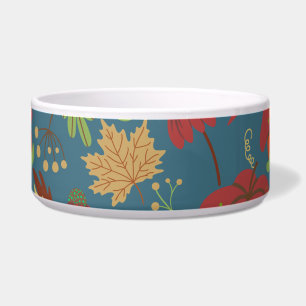 Pumpkin and carrot seamless pattern red and blue
