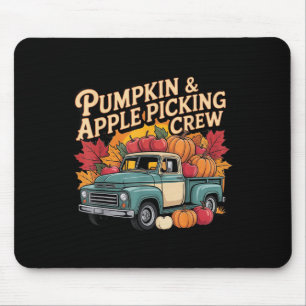 Pumpkin And Cking Crew Fall Harvest Thanksgiving  Mouse Pad