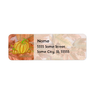 Pumpkin and Fall Leaves