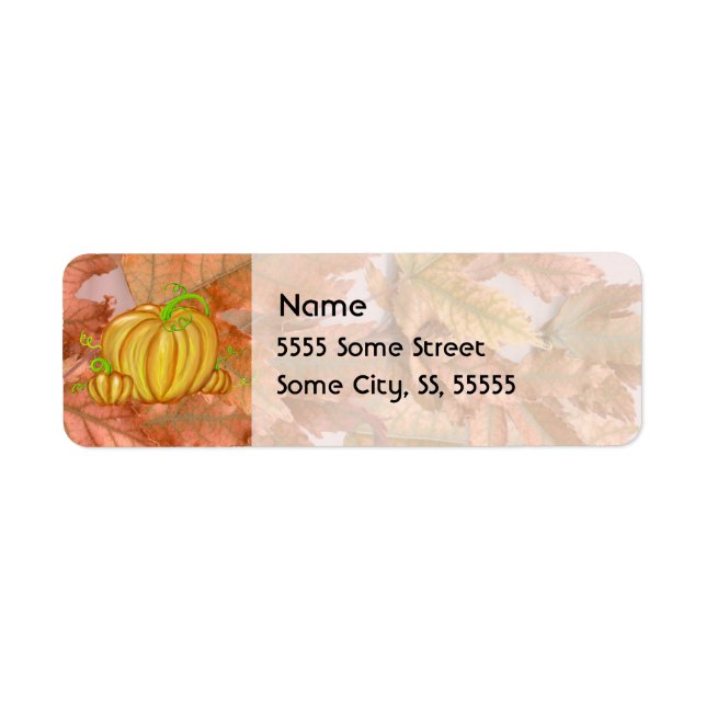 Pumpkin and Fall Leaves (Front)
