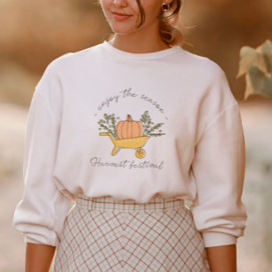 Pumpkin and Fall Leaves Sweatshirt