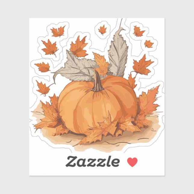 Pumpkin and leaves design (Sheet)
