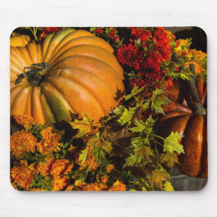 Pumpkin And Mum Arrangement Mouse Pad