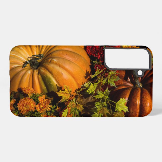 Pumpkin And Mum Arrangement Samsung Case (Back Horizontal)