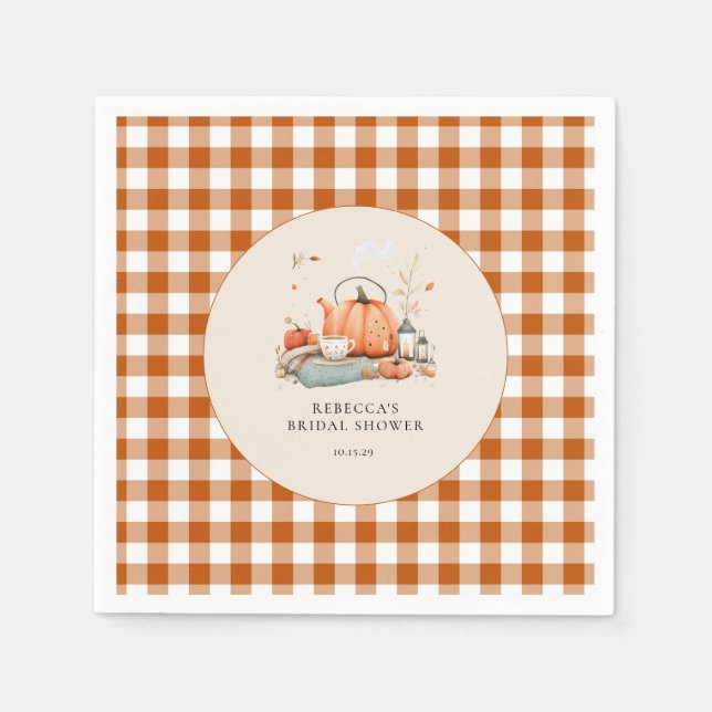 Pumpkin and Spice and Everything Nice Baby Shower  Napkin (Front)