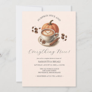 Pumpkin and Spice Coffee Couples Shower Invitation
