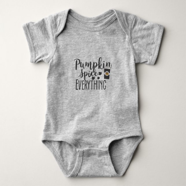 Pumpkin and Spice Everything Nice Baby Bodysuit (Front)