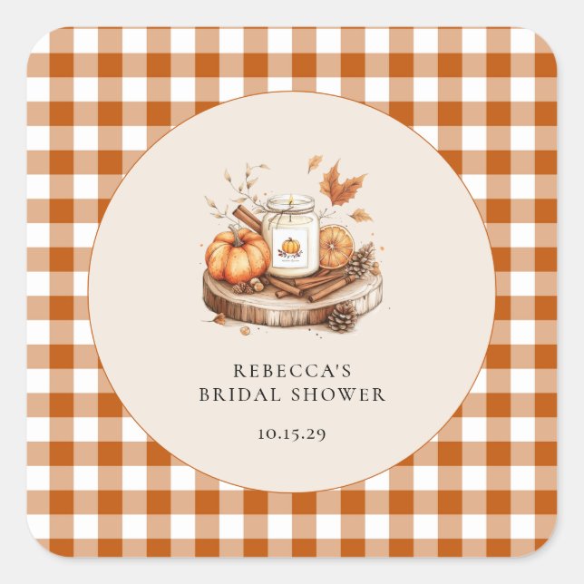 Pumpkin and Spice Everything Nice Baby Shower  Square Sticker (Front)