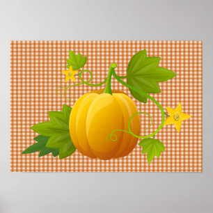 Pumpkin and Vine Poster