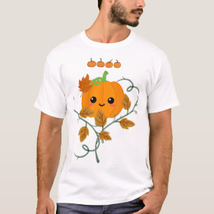Pumpkin and Vines Sticker T-Shirt