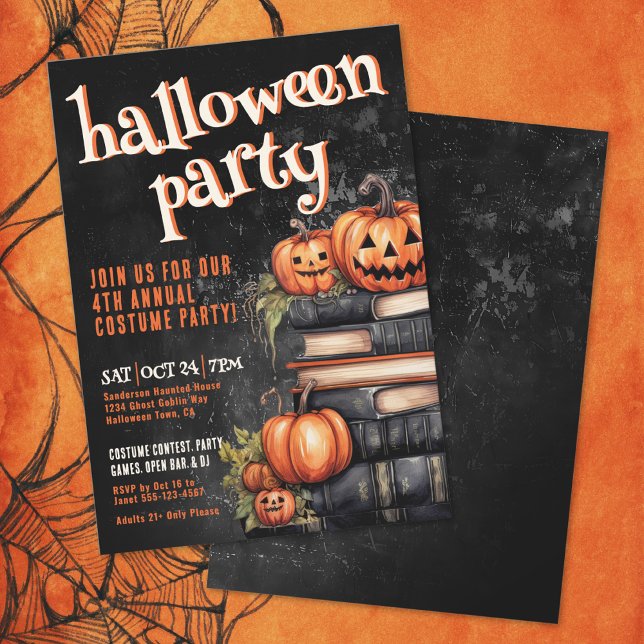 Pumpkin Annual Costume Halloween Party Invitation (Pumpkin Annual Costume Halloween Party Invitation)