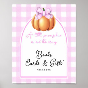 Pumpkin arch baby shower Books cards and gifts Poster