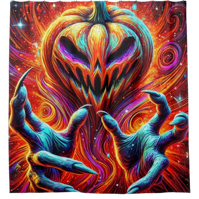 Pumpkin Art Shower Curtain (Front)