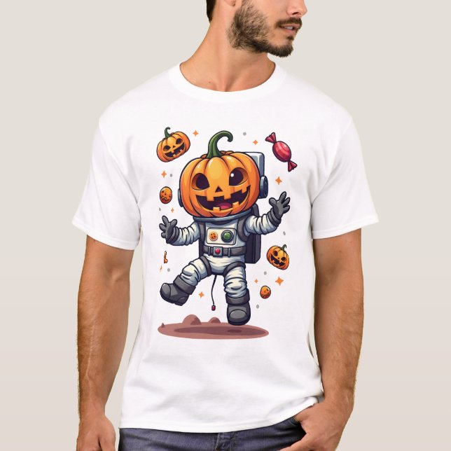 Pumpkin Astronaut � Spooky Space Explorer Shirt (Front)