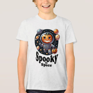 Pumpkin Astronaut – Spooky Space Halloween Design Tri-Blend Shirt